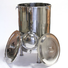 Mash Tun with Recirculation Fitting and Manway